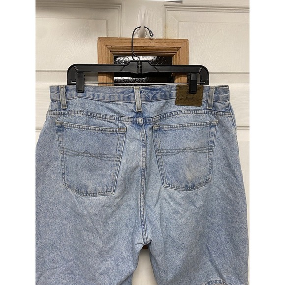 Vintage Bugle Boy Company BBC Jeans Denim Shorts 90s Y2K Acid Wash Size 36 Men - Picture 2 of 10